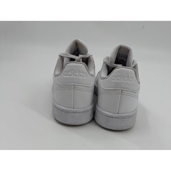 Adidas Grand Court White Leather Sneakers Mens Sz 9 Lace-Up Casual Shoes - Picture 7 of 8